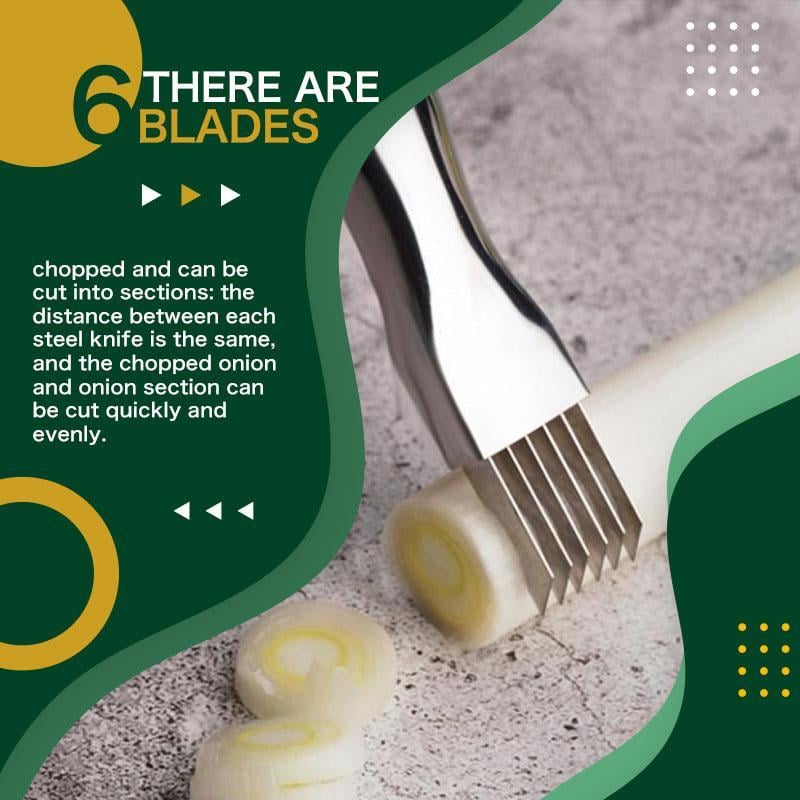 ✨🔥Shred Silk The Knife – 🔪Multi-Blade Scallion & Vegetable Cutter, Effortless & Time-Saving✨