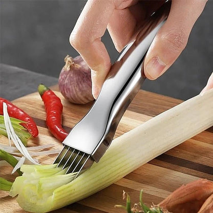 ✨🔥Shred Silk The Knife – 🔪Multi-Blade Scallion & Vegetable Cutter, Effortless & Time-Saving✨