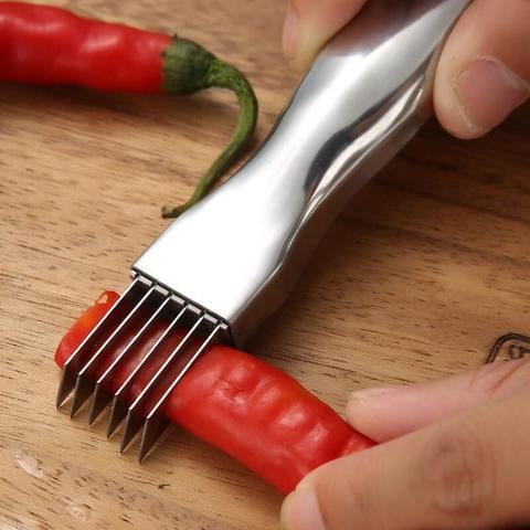 ✨🔥Shred Silk The Knife – 🔪Multi-Blade Scallion & Vegetable Cutter, Effortless & Time-Saving✨