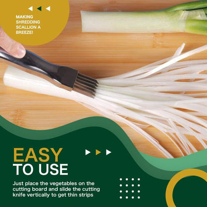 ✨🔥Shred Silk The Knife – 🔪Multi-Blade Scallion & Vegetable Cutter, Effortless & Time-Saving✨