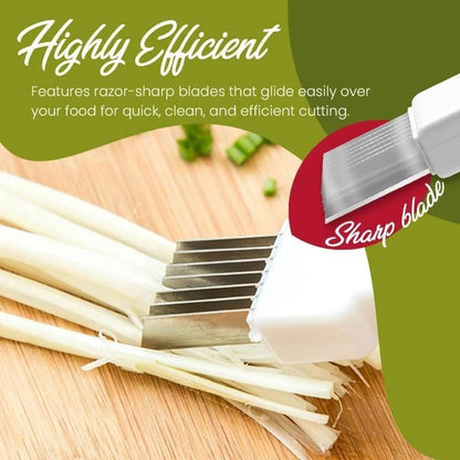 ✨🔥Shred Silk The Knife – 🔪Multi-Blade Scallion & Vegetable Cutter, Effortless & Time-Saving✨