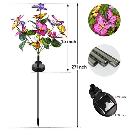 🦋Solar Butterfly Flower Lawn Light | Outdoor Courtyard Ground Plug Decorative Light | Villa Garden Landscape Waterproof Light | Automatic Lighting at Sunset