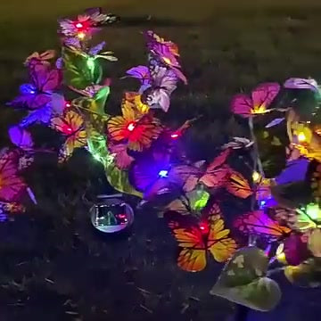 🦋Solar Butterfly Flower Lawn Light | Outdoor Courtyard Ground Plug Decorative Light | Villa Garden Landscape Waterproof Light | Automatic Lighting at Sunset