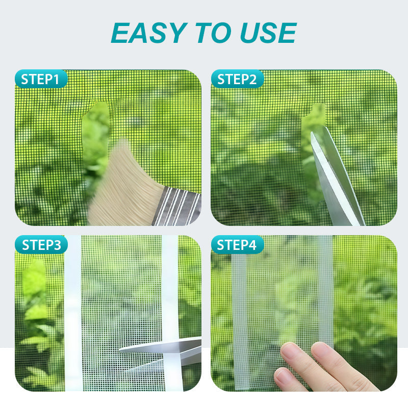 🪟 Self-Adhesive Window Screen Repair Tape — Instant Patch for Tears, Keeps Bugs Out & Air Flowing