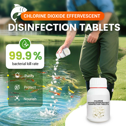 🥳2026 HOT SALE🥳💞50K+ SOLD!💊🌊 50% OFF! Chlorine Dioxide Disinfection Tablets – Kills bacteria, fungi & algae. Restores clear, healthy pond water. 80 tablets/bottle. 🐟✨