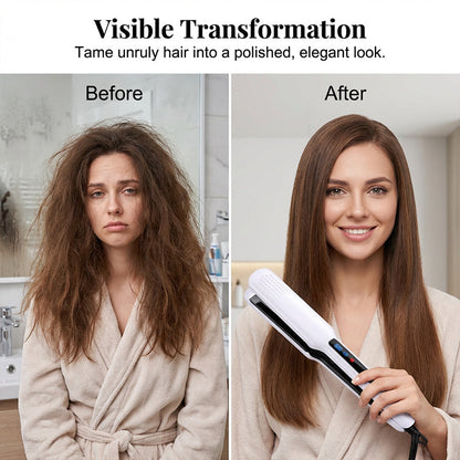 2-in-1 Hair Straightener and Curler with Negative Ionic Care