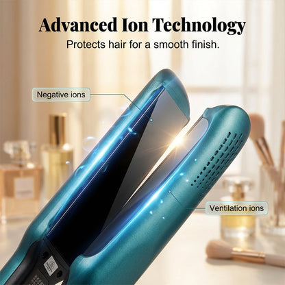 2-in-1 Hair Straightener and Curler with Negative Ionic Care