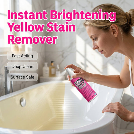 💞🥳2026 HOT SALE🥳💞50K+ SOLD!🛁💧 50% OFF! Bathtub Yellow Stain Remover – Instantly brightens aged plastics & acrylics. Fast‑acting, no scrubbing. Restore like‑new shine! ✨🧽