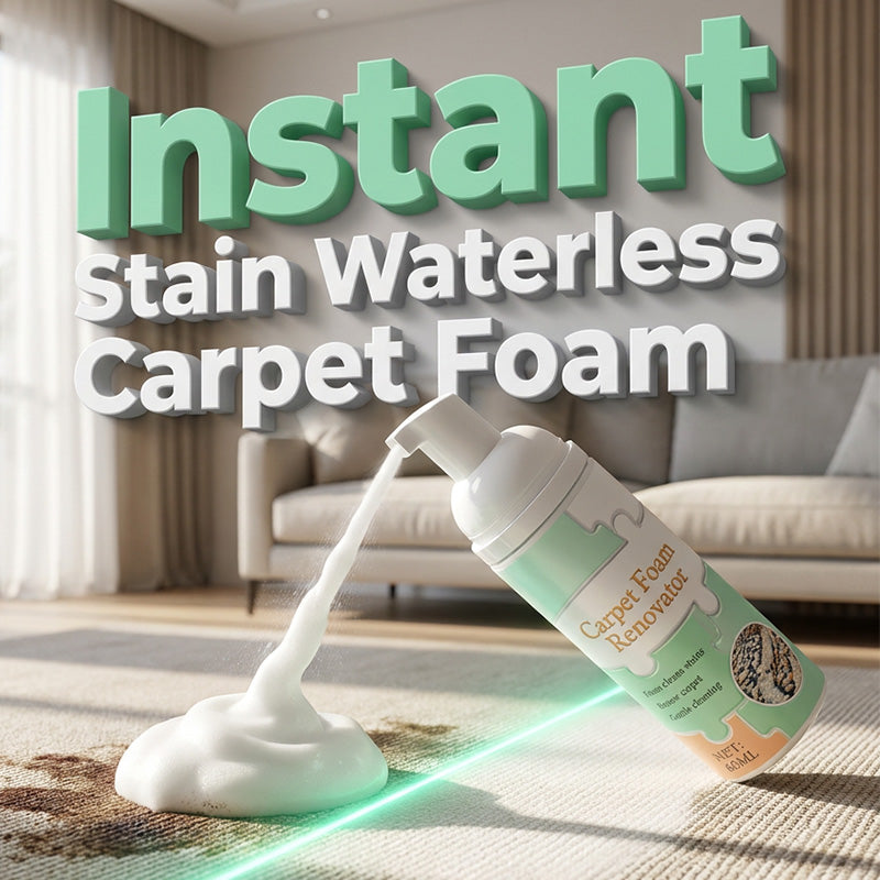 🔥Limited Time Promotion 50% OFF🔥Waterless Carpet Foam Stain Remover with Towel