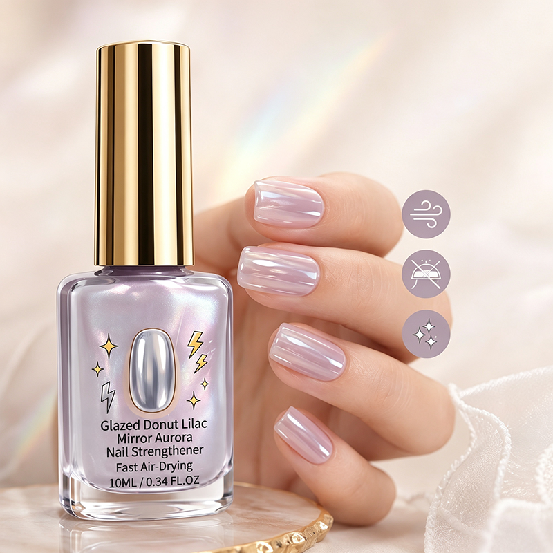 AEXZR®🔥Last Day Buy 1 Get 1 Free $ 9.99 Each🔥💜✨Lilac Glossy Mirror Nail Strengthener
