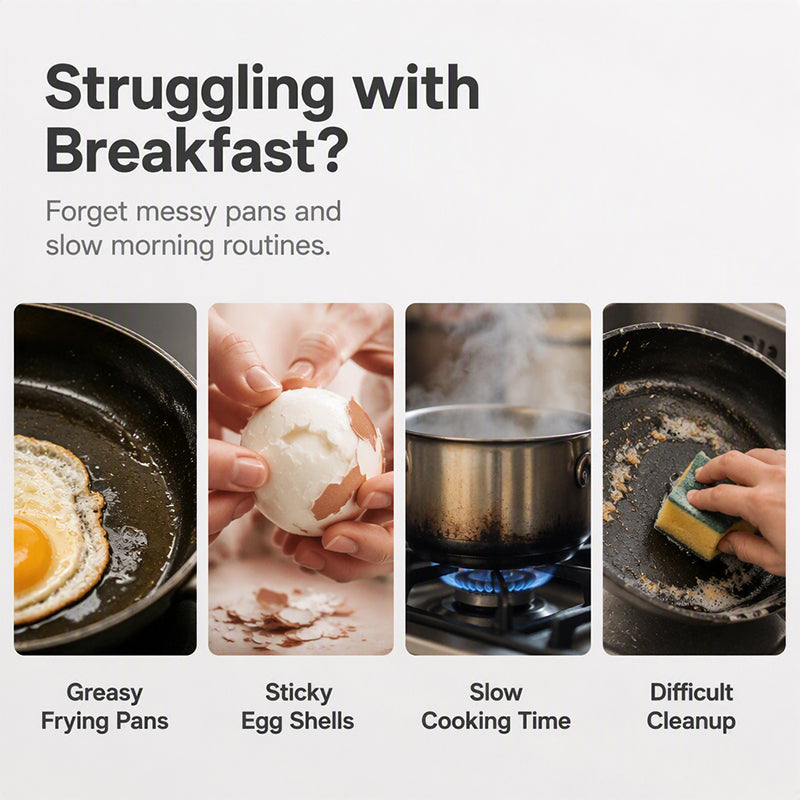 🥳2026 HOT SALE🥳💞50K+ SOLD! 🥗🎁 50% OFF + BUY 2 GET 1 FREE! Microwave Egg Poacher – From £4.99! Dual‑cavity, non‑stick & easy clean. Healthier than frying – stock up & save! 🏠✅
