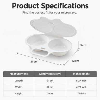 🥳2026 HOT SALE🥳💞50K+ SOLD! 🥗🎁 50% OFF + BUY 2 GET 1 FREE! Microwave Egg Poacher – From £4.99! Dual‑cavity, non‑stick & easy clean. Healthier than frying – stock up & save! 🏠✅